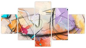 Obraz - Abstrakcja, ptaszek (125x70 cm)