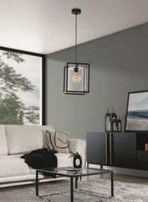 Lampa wisząca QUADRATUS czarna ELTAP