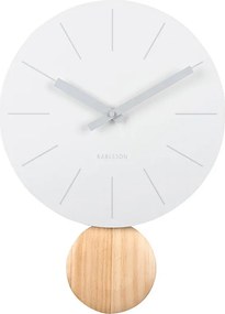 Zegar ścienny Arlo Pendulum - Biały - Ø30cm