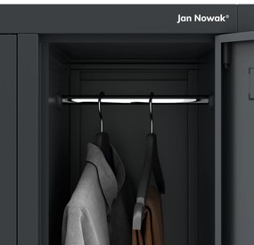 Szafa socjalna BHP ubraniowa 10-drzwiowa antracytowa: BARTEK 1360 x 1720 x 450 mm