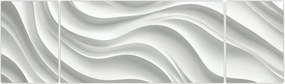Obraz - 3D białe fale (170x50 cm)