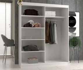 Nowoczesna garderoba z lustrami 160 cm dąb sonoma - Stoflis 8X