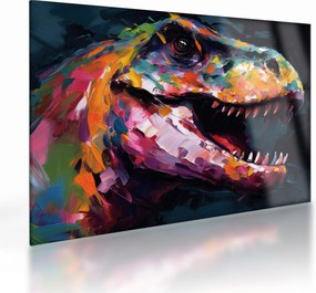 Obraz na szkle - Dinozaur, malarstwo (70x50 cm)