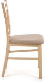 Drewniane krzesło z tapicerowanym siedziskiem Dariusz dąb sonoma