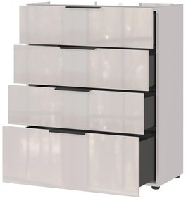 Kremowa wysoka komoda 83x102 cm Oakland – Germania