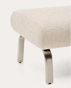 Beżowy podnóżek z tkaniny szenilowej Amsen – Kave Home