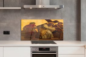 Szklany Panel Jezus i Ludzie pod Krzyżem