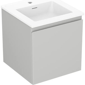 Mexen Orio szafka łazienkowa 45 cm z umywalką Otis, 1 szuflada, szara mat/biała mat - 91A10-04547-1-BF62-W18M01