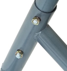 Szare wiszące krzesło NORVIA ze stojakiem