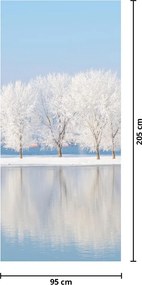 Fototapeta na drzwi - Zimowy krajobraz (95x205cm)
