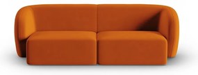 Aksamitna sofa w kolorze terakoty 188 cm Paolo – Milo Casa