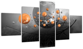 Obraz pomarańczowych kul (125x70 cm)