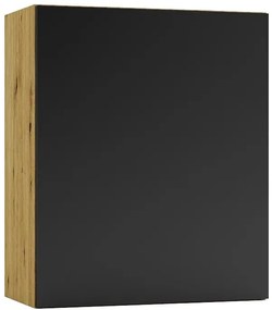 Szafka kuchenna górna 60 cm dąb artisan + czarny - Orfa 21X
