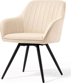 Zestaw 2 beżowych krzeseł pikowanych C4-P64