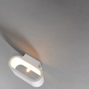 Nowoczesna lampa ścienna biała płaska - Gipsy Arles