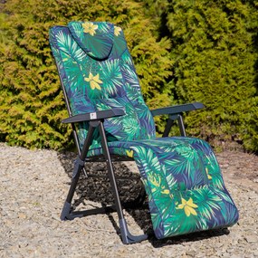 Fotel ogrodowy z podnóżkiem Mijas Plus Black Edition G051-02IB PATIO