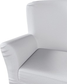 Pokrowiec na fotel Tomelilla wysoki z zakładkami kolor biały tkanina strukturalna