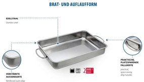 Elo 53435 Basic Naczynie żaroodporne ze stalinierdzewnej 34 x 24 x 5,5 cm