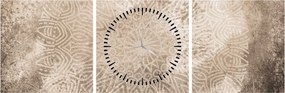 Obraz - Mandala (z zegarem) (90x30 cm)