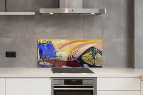 Panel nad Blat Kuchenny Obraz z Trójką - Wassily Kandinsky