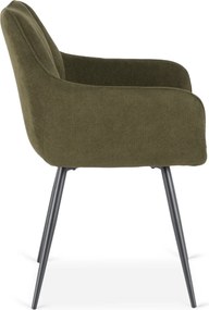 Krzesło Tapicerowane do Salonu NAWARA Zielone Nowoczesne