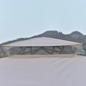 Elegancki Pawilon Outsunny z Ochroną UV i Moskitierą Jasnoszary 2,94 x 2,94m