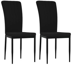 Minimalistyczne czarne krzesła welurowe 2 sztuki K9-T88