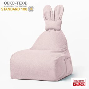 Jasnoróżowy dziecięcy worek do siedzenia Funny Bunny – The Brooklyn Kids