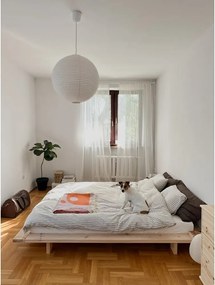 Łóżko dwuosobowe z drewna sosnowego ze stelażem 160x200 cm Japan – Karup Design