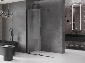 Mexen Velar ścianka prysznicowa rozsuwana Walk-in 150 x 200 cm, transparent 8 mm, czarna - 871-150-000-03-70