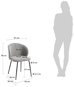 Szare krzesło do jadalni Kave Home Minna