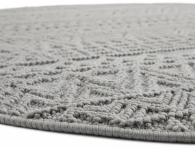 Dywan nowoczesny 3D Helix boho szary 120 cm x 120 cm koło