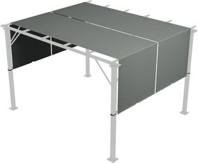 Outsunny Daszek zastępczy do pergoli z ochroną UV, żagiel przeciwsłoneczny do zadaszenia tarasu dla pawilonu 3 x 3 m, ciemnoszary | Aosom PL
