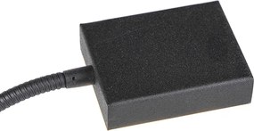 Nowoczesna lampa stojąca czarna z diodą LED i ściemniaczem z lampką do czytania - Jazzy