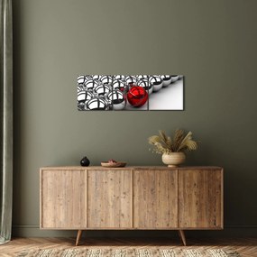 Obraz błyszczących kulek (z zegarem) (90x30 cm)