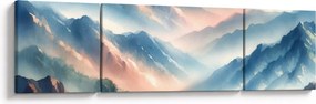 Obraz - Akwarelowe góry (170x50 cm)