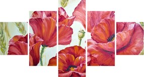 Obraz - Kwiaty maku (125x70 cm)