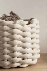 Tekstylny koszyk ø 21x17 cm Peach Skin Round S – Bigso