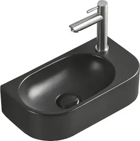 Mexen Viera umywalka nablatowa lewa 40 x 21 cm, czarna mat - 21274085L