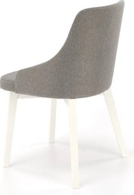 Wygodne krzesło na drewnianych nogach w kolorze białym Toledo Halmar