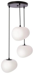 Czarno-biała lampa wisząca ø 42 cm Stones – Candellux Lighting