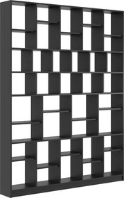 Czarny duży regał na książki biblioteczka M2-F17