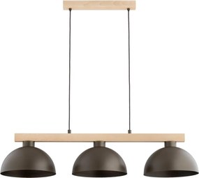 Żyrandol na lince VERTA 3xE27/15W/230V brązowy/beżowy