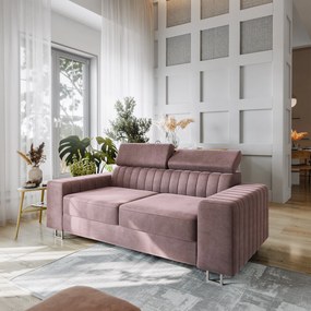 Masseno Sofa SOLAN z funkcją spania - Wrzosowy - MONOLITH 62