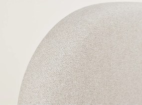 Kremowe tapicerowane łóżko dwuosobowe ze schowkiem ze stelażem 160x200 cm Maumere – Maison de Rêve