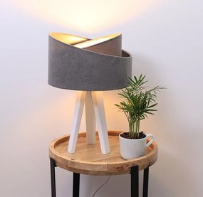 Lampa stołowa GEMSTONE szara/złota/biała BPS KONCEPT