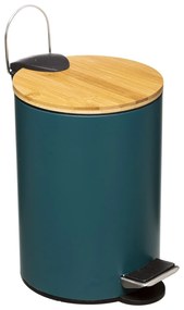Kosz łazienkowy na śmieci z bambusową pokrywą MODERN, 3 l