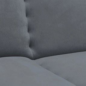 Sofa z Funkcją Spania PIANO Rozkładana Wersalka Dwuosobowa Szara Nowoczesna do Salonu