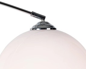 Luk Inteligentna lampa łukowa chromowa z białym kloszem włącznie z Wifi A60 - Arc Basic Nowoczesny Oswietlenie wewnetrzne