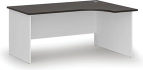 Narożne biurko PRIMO WHITE, 160x120 cm, prawe, biały/wenge